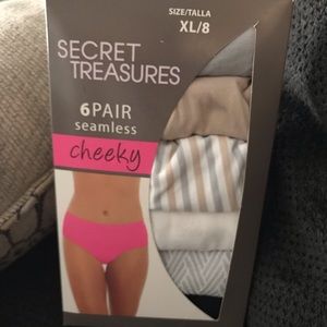 New Secret Treasures Cheeky Panties 6 Pack